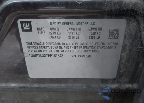 2014 Buick Lacrosse Premium I Group из США, поврежденный, VIN 1G4GD5G37EF161848